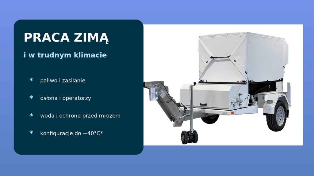 Kuchnia polowa do pracy zimą i w trudnym klimacie